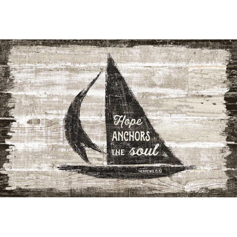 " Driftwood Coast Scripture II " by Sue Schlabach, No, 8" H x 12" W x 1.25" D, Walnut Framed Print