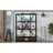 3-Shelf Metal Bookcase with Drawers for Office, Open Bookcase, Vintage Industrial Style Bookcase with LED-600656333