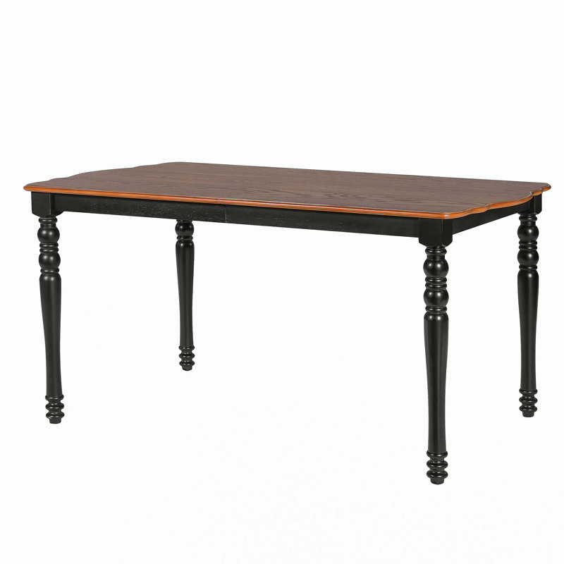 Ensemble de table de salle à manger extensible pour 4 à 8 personnes, Brown, Noir