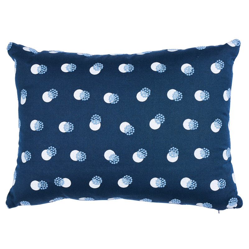 Taylor Embroidery Pillow, 12'' x 16'', Navy Blue