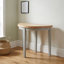 Altona 45 cm Extendable Rubberwood Half-Round Wood Top Dining Table with Wood Base