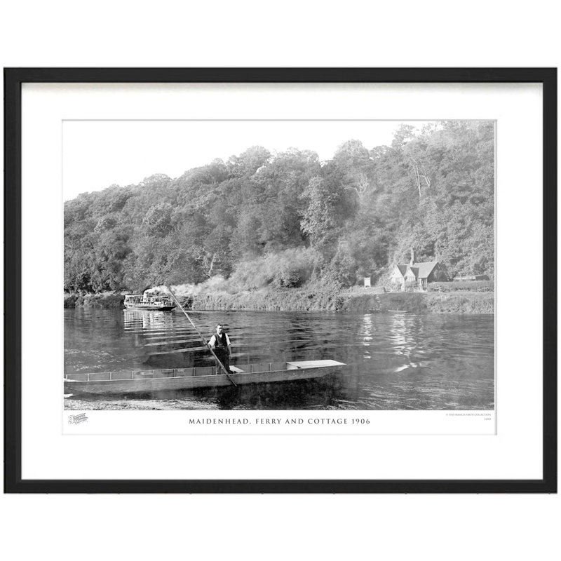 Maidenhead, Ferry And Cottage 1906 by Francis Frith - Single Picture Frame Print, 40cm H x 50cm W x 2.3cm D