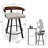 26" Swivel Counter Stool with Solid Walnut Wood Back and Upholstered Seat-412608102-412296050-412297192