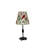 Black Accent Lamp With Cardinal Clip-on Lamp Shade