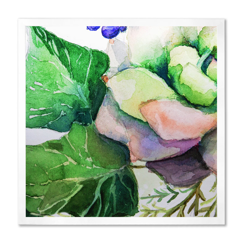 Peinture de fleurs succulentes II - Décoration murale traditionnelle sur toile, H 36 po x l 36 po x P 1,5 po