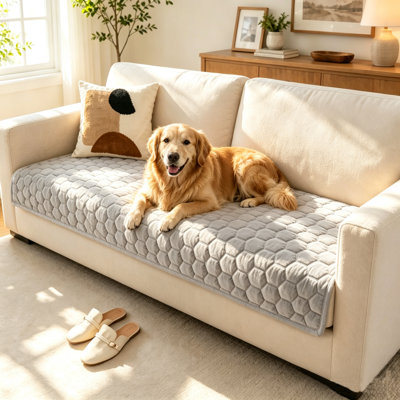 Grand tapis lavable pour chien, long tapis antidérapant pour chien et chat, coussin de repos doux et facile à nettoyer pour le chevet, le canapé, le côté fenêtre, le patio et les voyages