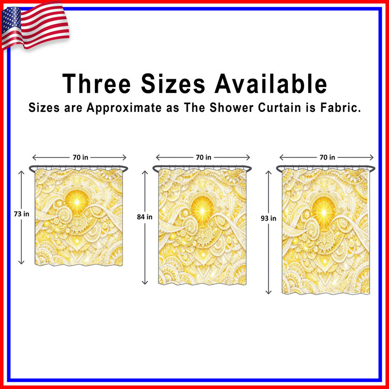 Rideaux de douche complexes extra-longs Mandala, 70 po L x 84 po H