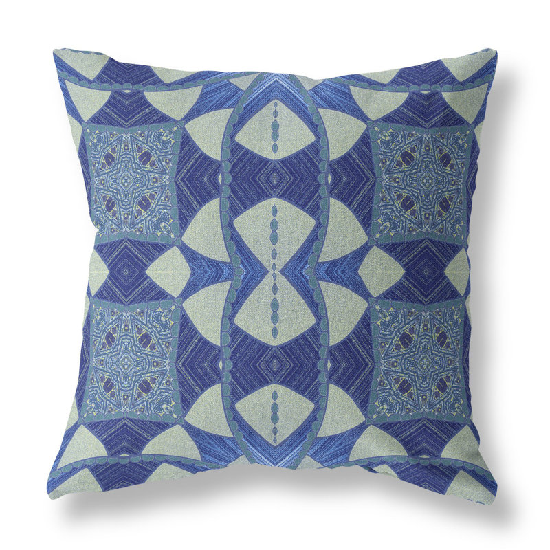 Coussin décoratif, Turquoise / bleu ciel, 18 po x 18 po, Polyester
