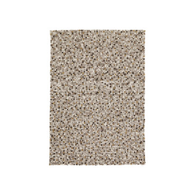 Lauge Hand Felted Wool Beige Rug