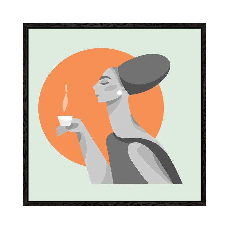 Impeccable Coffee by Olga Masevich - Gallery-Wrapped Canvas Giclée on Canvas, Black Framed, 45.72 cm H x 45.72 cm W