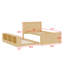 Lit plateforme en bois avec lit gigogne et rangement peu encombrant-264687559