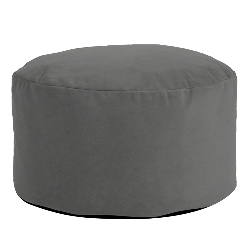 Fairfax Upholstered Pouf, Pewter