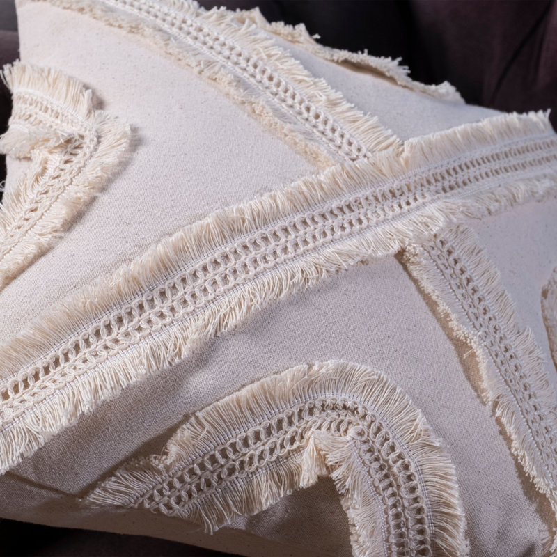 Assante White Square Cushion Cover