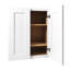 Cabinet Armoire murale laquée blanche à double porte avec tablettes réglables et tiroir pour la cuisine, rangement dans la salle de bain, l 24 po x P 12 po x H 30 po, installation facile, caoutchouc