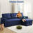 82-inch Sleeper Sofa, Upholstered Pull Out Sectional Sofa with Storage Chaise, L-Shaped Corner Reversible Sleeper Sectional Sofa-2127227181