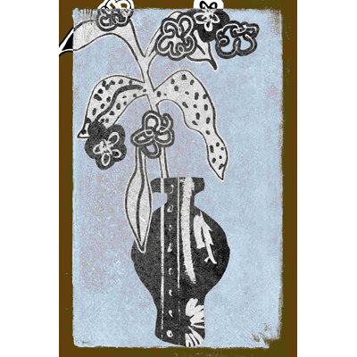 Fleurs dans un vase II - peinture sur toile tendue