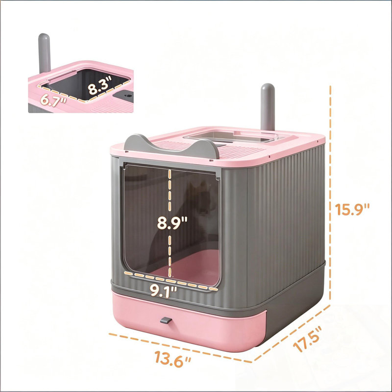 Jacobee avec plateau coulissant, Noir + gris, rose