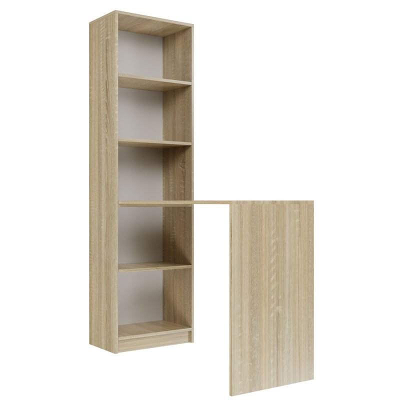Banna L-Shaped Writing Desk, Brown