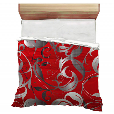 Édredon en mousseline de soie à motif floral tissé uni composition_12420