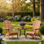 Chaise pliante en bois Hemlock, pré-assemblée, idéale pour le jardin et 2 convives