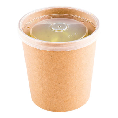 Restaurantware-LIDS ONLY: Bio Tek 3.8 x 0.4 Inch Container Lids, 200 Durable Round Covers - Tight Seal, Only Lid, Clear PET Soup Container Covers, Disposable, Containers Sold Separately