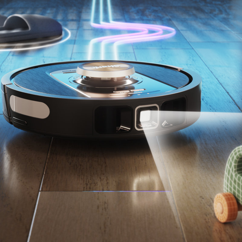 Black Cordless Bagless Robot Vacuum with HEPA Filter for Pets
