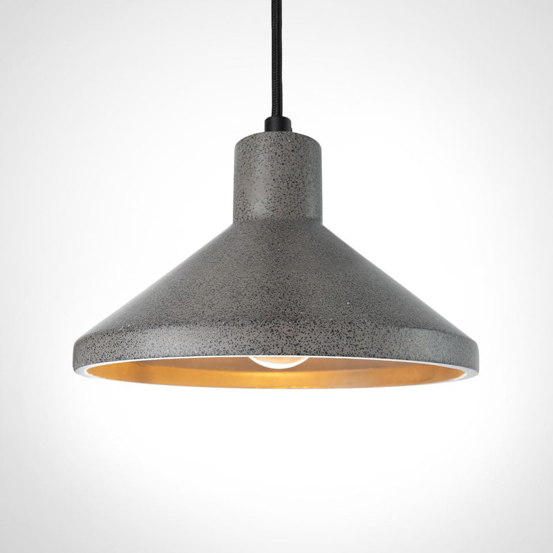 Porsgrunn/Skien 1 - Light Cone Pendant, Stone Grey, Black
