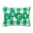 St. Patrick's Day Luck Clover Green and White Check Pillow