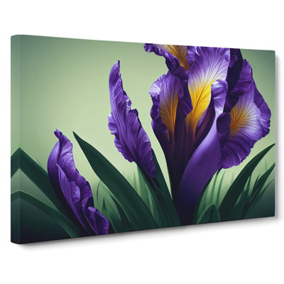Pristine Iris Flowers - Wrapped Canvas Print
