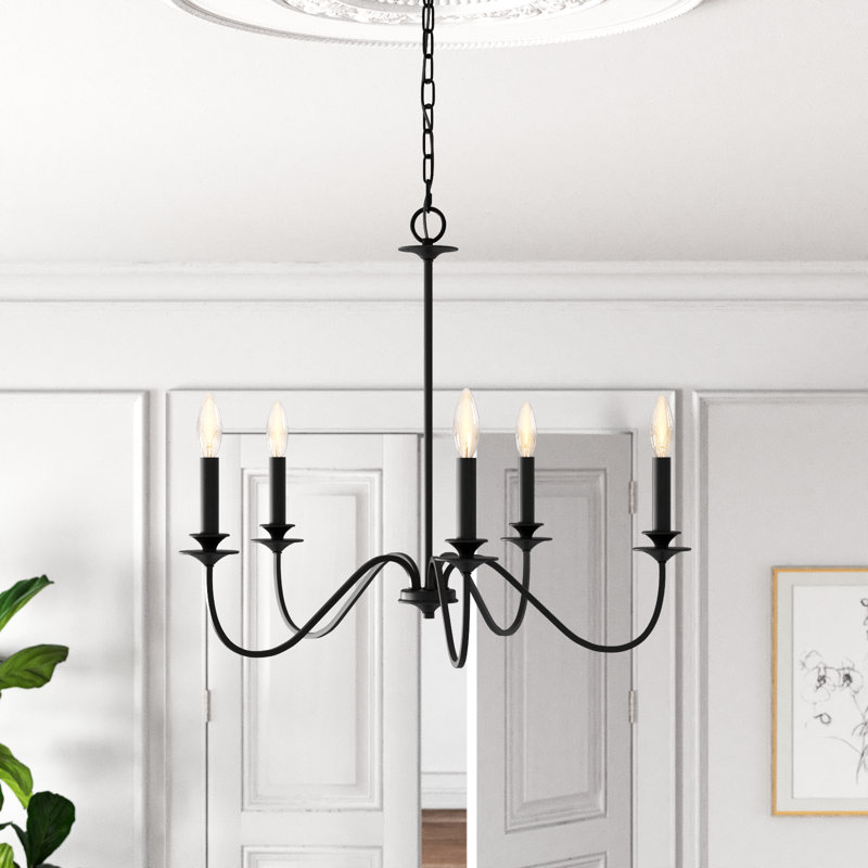 5 - Light Steel Dimmable Chandelier