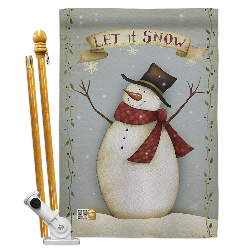 Double Sided 40'' H x 28'' W Polyester Christmas Flag Set