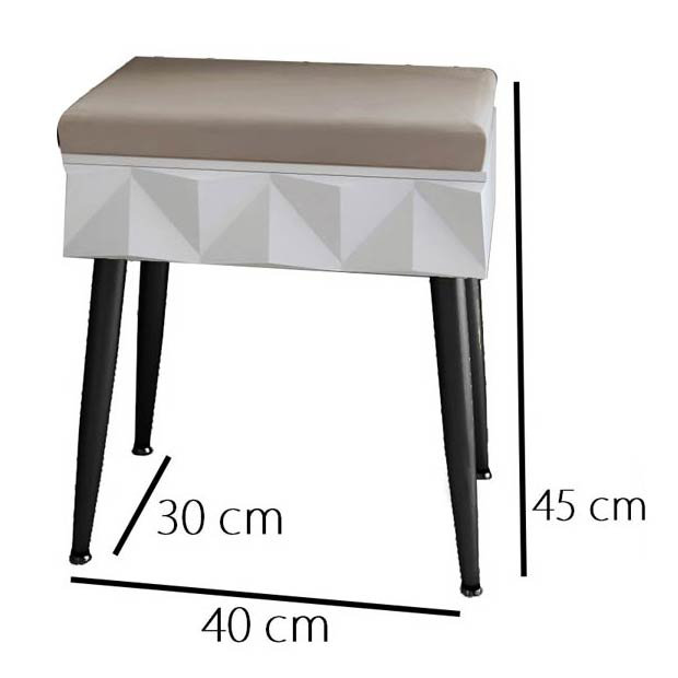 Manufactured Wood Accent Stool, Black
