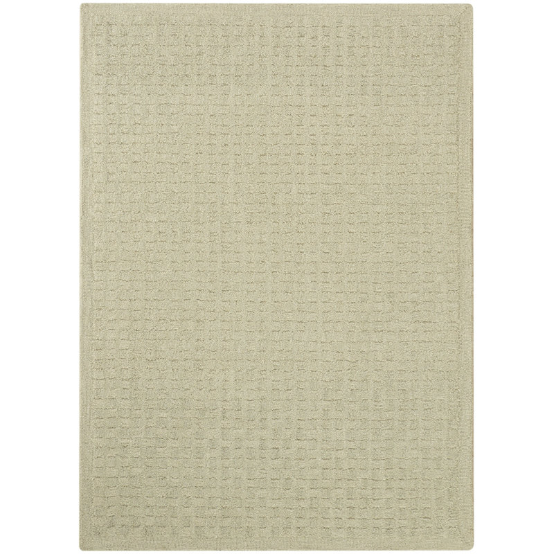 DKNY Pure Grids 5'3" x 7'3" Light Green Contemporary Indoor Rug, Rectangle 5'3" x 7'3", Light Green