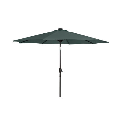 green patio table umbrella JEAREY 9FT Outdoor Outdoor Umbrella with Push Button Tilt and Crank, Market Umbrella 8 Sturdy Ribs UV Protection Waterproof for Garden, Deck, Backyard, Pool (Apple Green) Unrivaled in its size and beauty Tilt Patio Umbrella | Auto-Tilt,