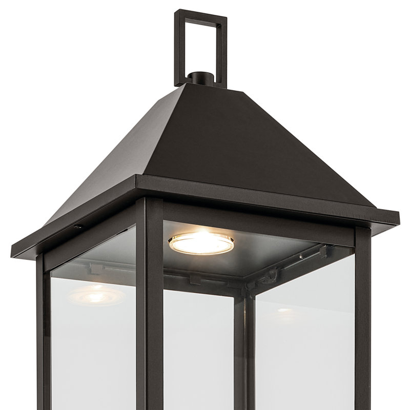 25" 1-Light Outdoor DarkSky Post Light with Clear Glass, Bronze