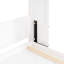 Lit double en blanc avec tablettes inclus - idéal pour les petits appartements, les chambres confortables et peu encombrantes-118784027-118784028