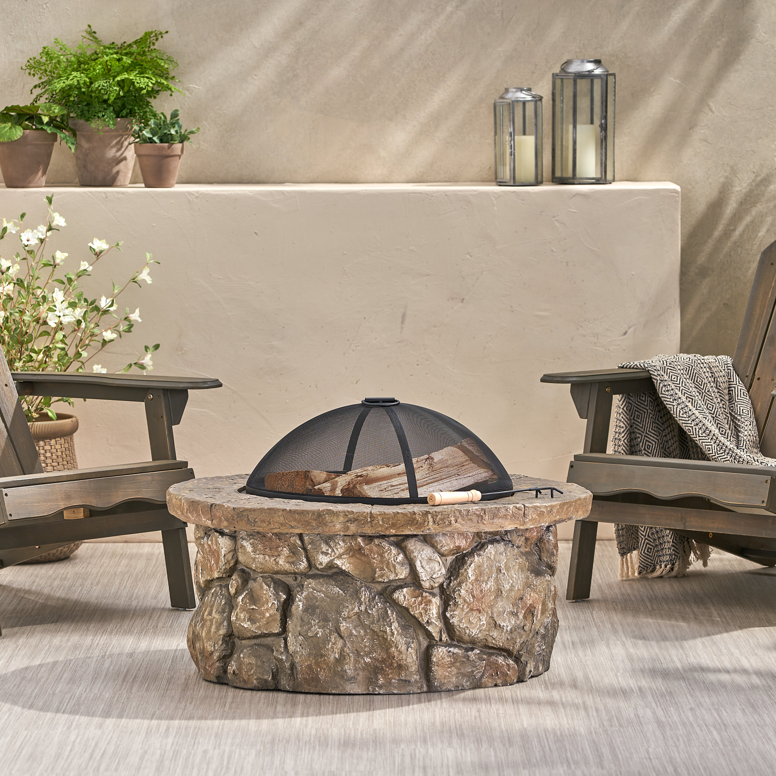 Darby Home Co Wilmot H x 29'' W Outdoor Fire Pit with Lid