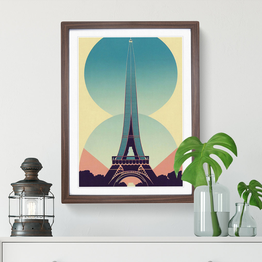 Eiffel Tower Art Deco No.5 - Picture Frame Graphic Art