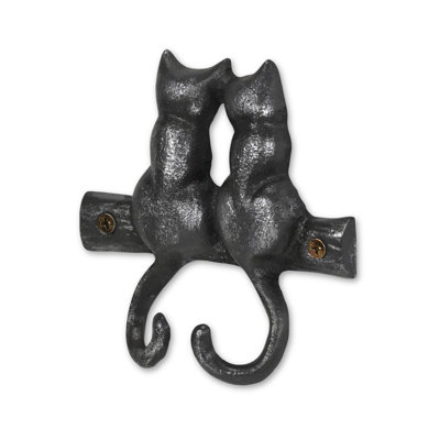 Pecara Cat Pairing Romantic Cast Iron Wall Hook