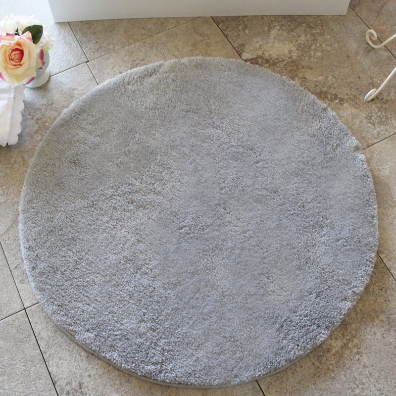 High-Quality Acrylic Bathmat, Light Pink, 35.4 in Diameter | 100% Acrylic, 20 mm Pile Height, Antibacterial, Non-Slip Underside | Machine Washable (Do Not Bleach) | Perfect for Stylish Bathrooms & Shower Spaces