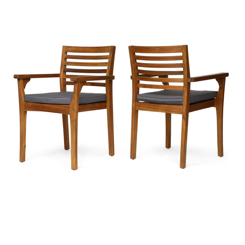 Fauteuil de salle à manger en acacia Cleghorn, Teck