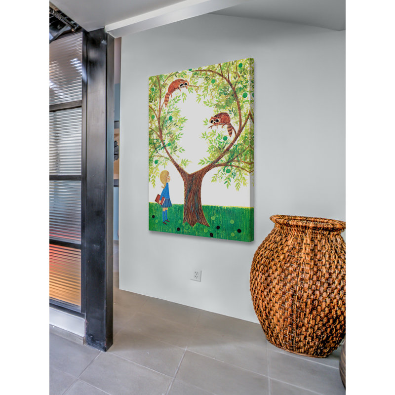 Red Pandas by Curtis - Wrapped Canvas Painting, 46 cm H x 30 cm W