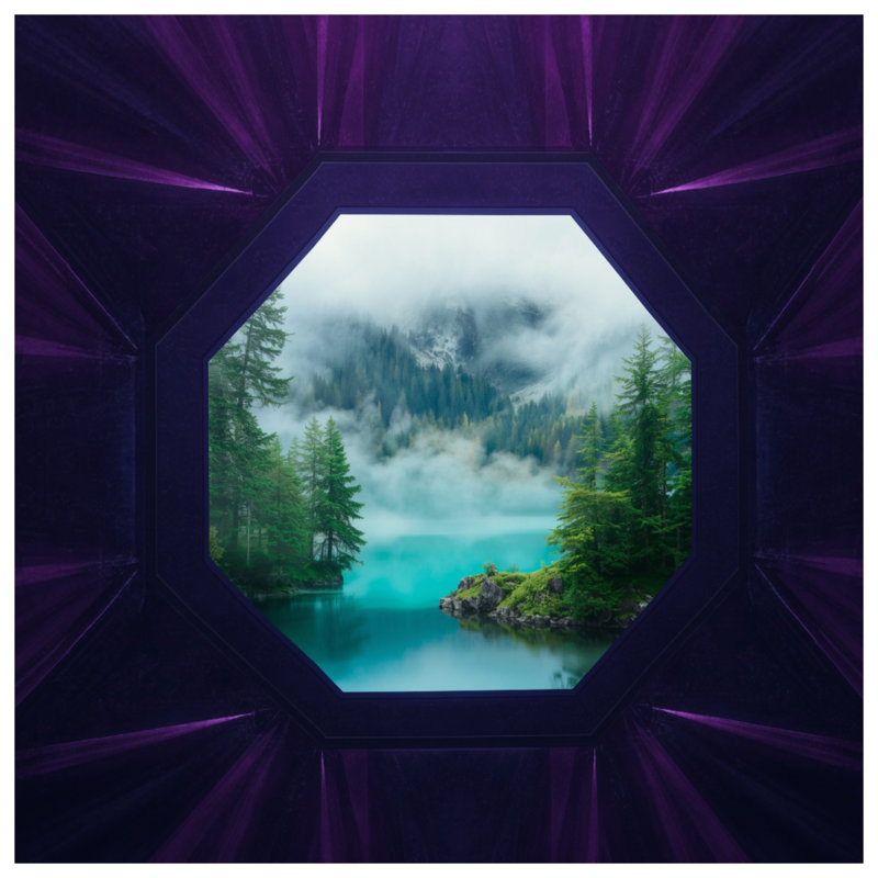 Couvertures Misty Forest Lake, L 50 po x H 60 po