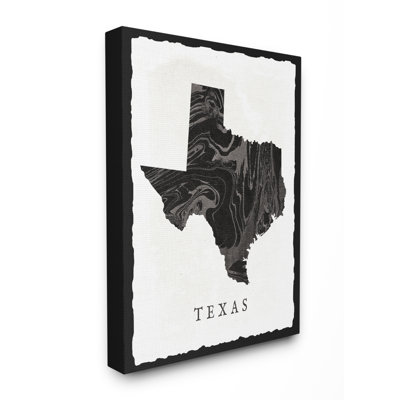 « marbleed paper texas state silhouette », impression