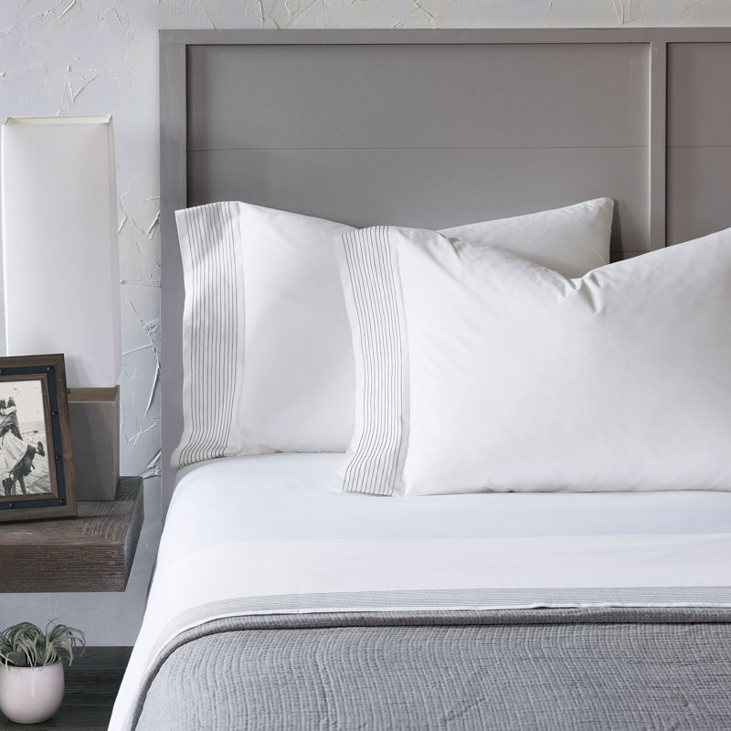 Breckenridge Egyptian Cotton Percale Sheet Set, Queen Sheet Set + 2 Pillowcases