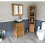 Scroggins 515mm Single Bathroom Vanity with Vessel Stone Basin-828653938-828653939