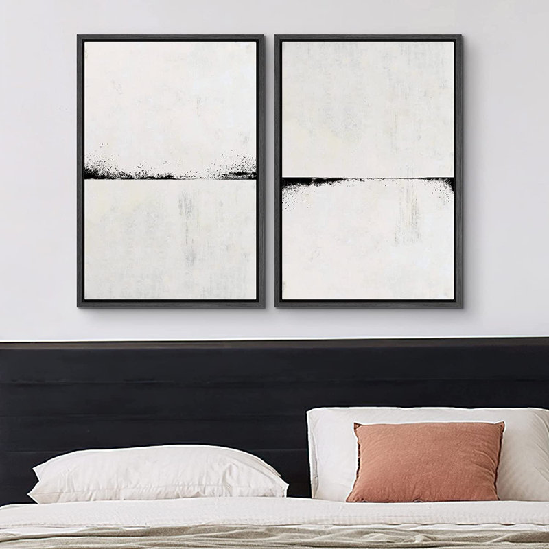 2 - Pieces, Black, 36" H x 48" W x 1.5" D