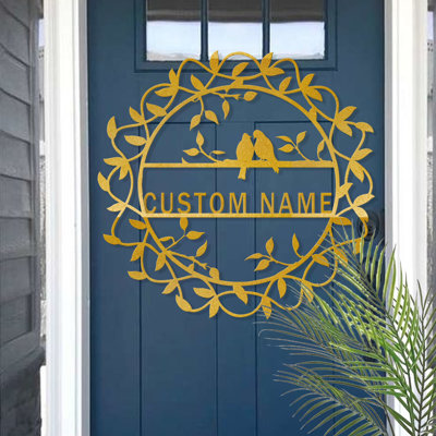 Merry Christmas Metal Outdoor Wall Decor, Custom Name Split Letter Sign, Unique Gift Personalize Wall Accent