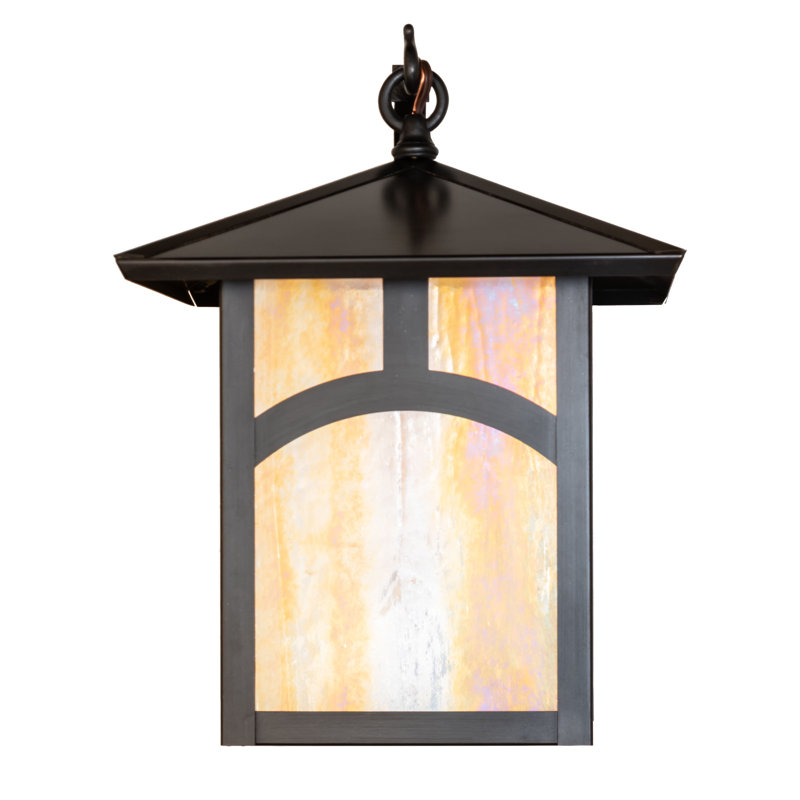 1 - Light Armed Sconce, 16" H x 12" W x 15" D, Craftsman Brown