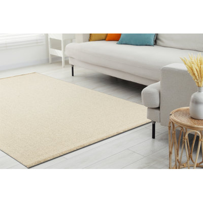 Paolina Solid Colour Wool Flatweave Area Rug